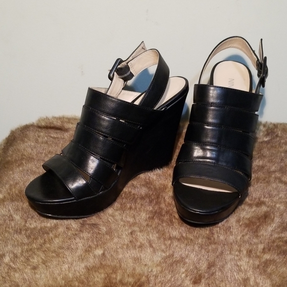 Nine West Shoes - Nine west strappy leather wedges